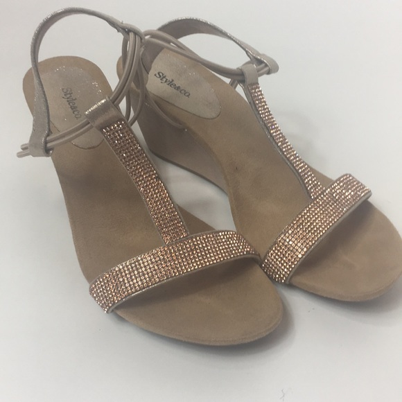 Style & Co Mulan Wedge Sandals NIB - Picture 3 of 7